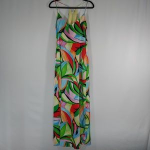 Nicole Miller NY NWT Sleeveless V-neck Maxi Dress size XL